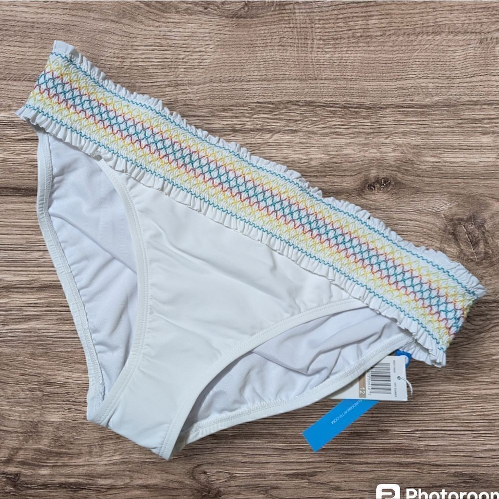 Bleu Rod Beattie White Bikini Bottom NWT